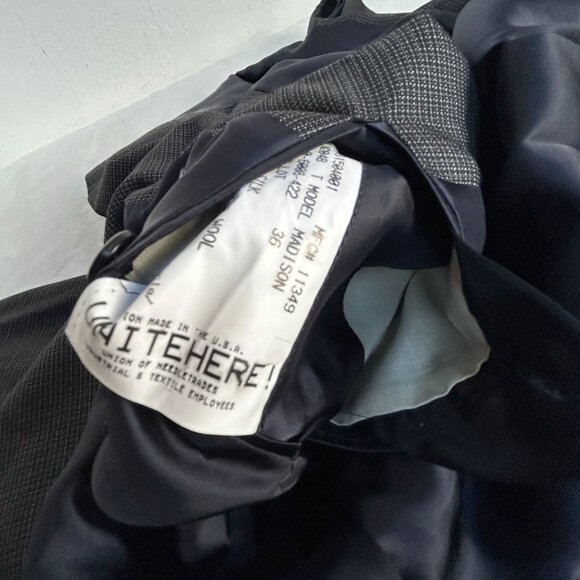 Hickey Freeman Madison Mens Wool Silk Blend Blazer 36 Two-Button Business Career - Picture 6 of 9